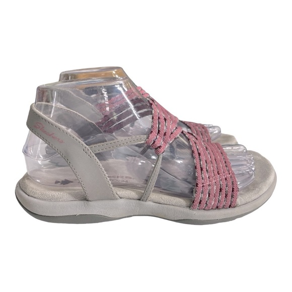 Skechers Reggae Slim Pink and Gray Sandals size 7 - Picture 9 of 14